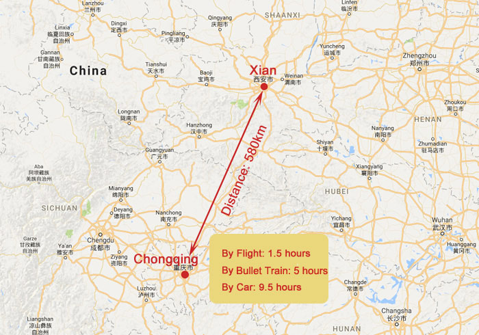 Xian to Chongqing Distance Chongqing Xian Flights Trains