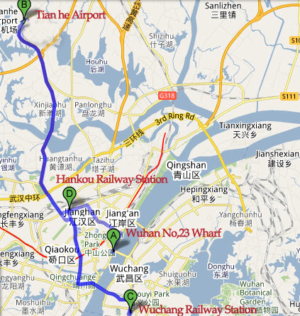 Map of Wuhan Port & Transfer