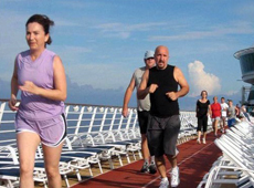 Jogging on the cruise sun deck is a fresh thing?