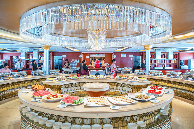 Dining Hall on Changjiang Cruises