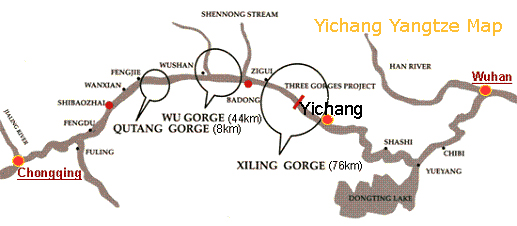 Yichang Tourist Yangtze Map