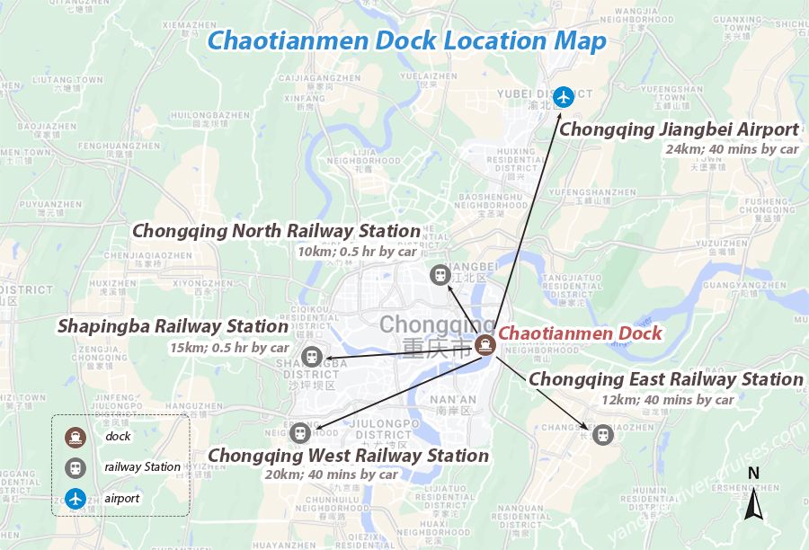 Chaotianmen Dock Location Map Chaotianmen Dock Location Map
