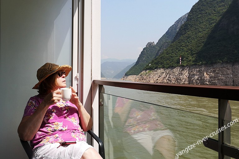 Our Guest Enjoying her Yangtze River Cruise