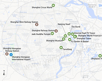 Shanghai Attractions Map