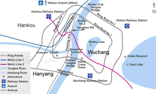 Wuhan Attraction Map