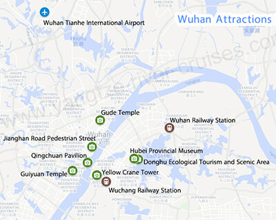 Wuhan Attractions Map