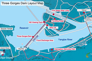 Three Gorges Dam Layout Map